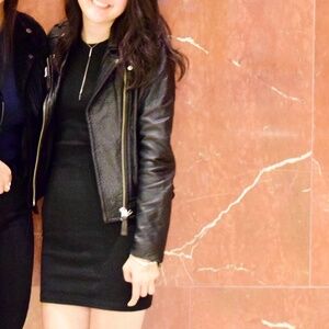 Aritzia Wilfred Black Crew Neck Dress